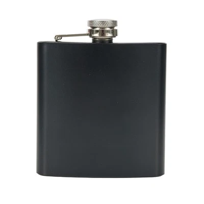 Hip Flask 6/8oz Accessories Brandy Camping Fishing Hunting Vodka Black - Image 1 of 4