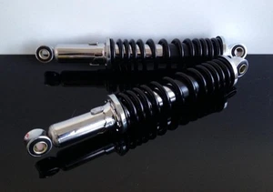 Stoßdämpfer, 320mm chrom / schwarz, Klassiker Youngtimer Motorrad Leichtkraftrad - Bild 1 von 1