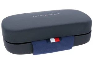 Tommy Hilfiger Sunglasses Case Navy Hard Shell + Cloth | Unisex | New - Picture 1 of 2