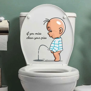 Toiletten-lustige Aufkleber, Badezimmer-Wandaufkleber, Tür-Kunst, Sitz, Zuhause - Bild 1 von 7