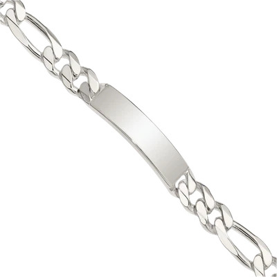925 Sterling Silver Figaro Link ID Bracelet - Image 1 of 4
