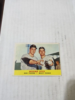 1958 Topps Mound Aces Bob Friend Billy Pierce # 334 - Image 1 of 2