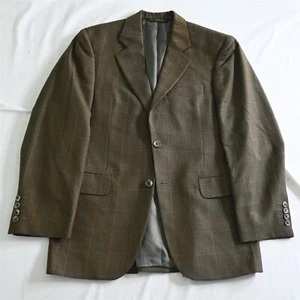 Jack Victor 36S Brown Houndstooth Check Lucawood Blazer Sport Coat Jacket - Picture 1 of 12