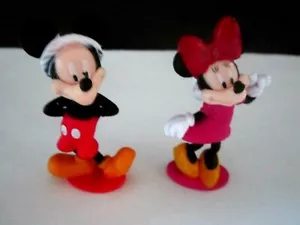 Navidad DISNEY Mickey & Minnie con Sombreros de Navidad 3" Estatuillas de Plástico ¡NUEVO! - Imagen 1 de 10