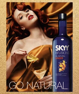 Skyy Infusions Ginger Vodka Red Hair - Magazine Print Ads Ephemera Art 2010 - Picture 1 of 3