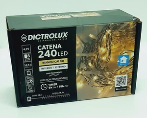 240 LUCI DI NATALE LED A BATTERIA NATALIZIE ESTERNO CON TIMER 16,7 MT COLORE BIA - Foto 1 di 3