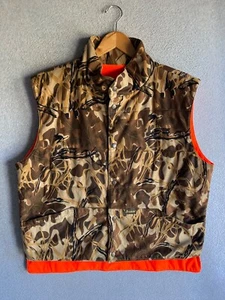 VTG Gamehide Vest Mens Large Flyway Camo Hunting Hiking Camp Outdoors Reversible - Picture 1 of 11