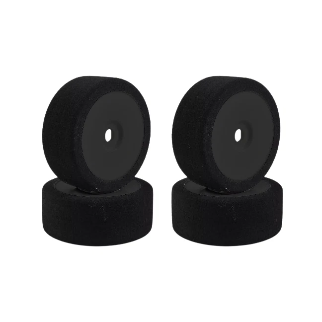 SpeedTek RC 42/104 Pre-Mounted Soft SH25 Foam Drag Tires (4) (Black) (Dish) - Image 1 of 2