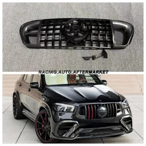 Carbon Fiber Middle Grille Grill For Mercedes W167 C167 GLE450 GLE63 GLE53 2019+ - Picture 1 of 8
