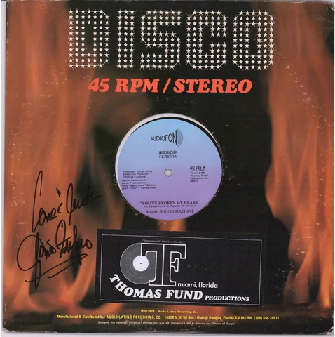 Gloria Estefan Music Album Fanatics Authentic COA Item#10729127 Cover