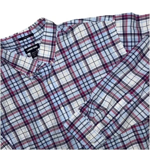 Camicia Lands’ End No Iron Twill Uomo Taglia 3XL/T Multicolore Check Vestibilità Tradizionale - Foto 1 di 10