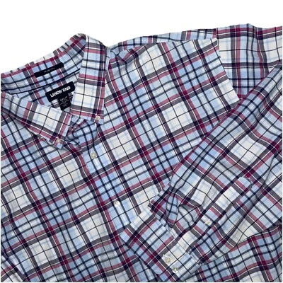 Lands’ End No Iron Twill Shirt Mens Size 3XL/T Multi-color Check Traditional Fit - Image 1 of 4