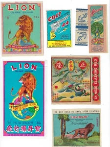 Vintage Firecracker Pack Label Lot - Picture 1 of 1