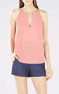 NUEVO BCBG MAX AZRIA CORAL ARRECIFE MERY PLAQUETA COSIDA HALTER SGY1U282/S383A TALLA S - Imagen 1 de 3