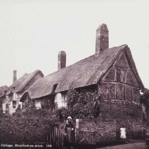 Fotograbado antiguo de Anne Hathaway's Cottage Stratford en Avon Inglaterra Reino Unido - Imagen 1 de 5