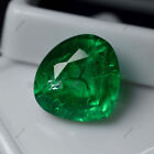 Natural 8.65 Ct Loose Emerald Green Pear Cut CERTIFIED Loose Gemstone