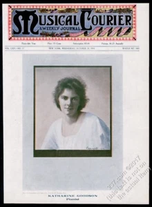 1914 Katharine Goodson photo Musical Courier framing cover - Picture 1 of 1