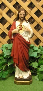8041 Heiliges Herz Jesu 26" Latex Fiberglas Herstellung Form Beton - Bild 1 von 3
