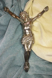 Silver Copper Crucified Christ. Crucified Christ of silver copper. - Picture 1 of 5