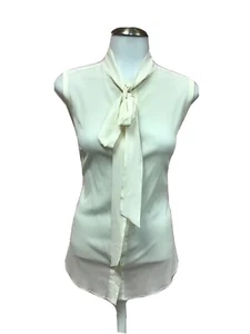 Dolce & GABBANA 42 6 Medium White Silk Womens Designer Blouse Shirt Top - Picture 1 of 10
