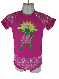 NUEVO CON ETIQUETAS Niñas Talla 3 Dorothy El Dinosaurio Bonito Rosa Erupción Top y Pantalones Conjunto de Traje de Baño - Imagen 1 de 3