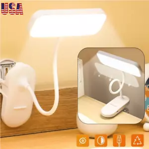 Clip On Desk Lamp LED Flexible Arm USB Dimmable Study Reading Table Night Ligh - Picture 1 of 16