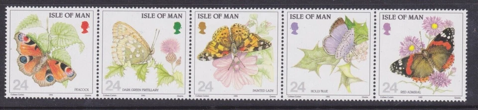 Isle of Man 1993 Butterflies set SG 573-577 MNH mint E081 *COMBINED POSTAGE* - Image 1 of 1
