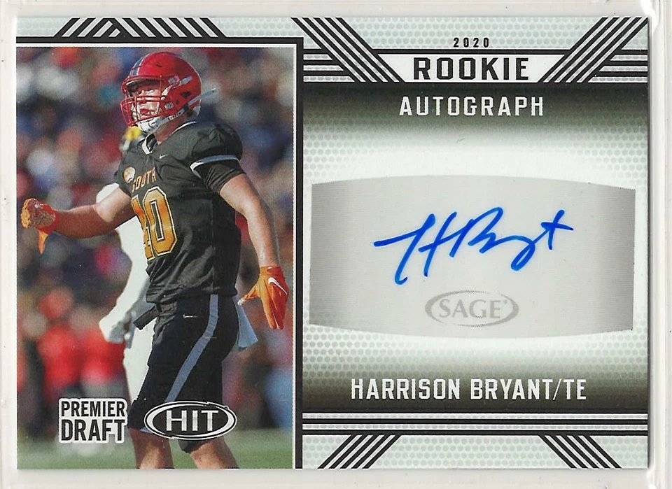 HARRISON BRYANT 2020 SAGE Premier Draft Low BLACK AUTOGRAPH auto FAU - Image 1 of 1