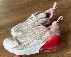 Nike Air Max 270 Niños Entrenadores - Blanco Rosa Esmalte de Sal - Reino Unido 13 - Imagen 1 de 7