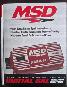 NEW! MSD DIGITAL 6AL IGNITION CONTROL BOX WITH REV LIMITER,RED. Free Shipping - Picture 1 of 2