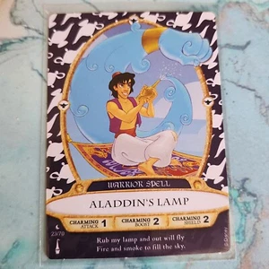 Tarjeta de lámpara de Aladdin de los brujos del reino mágico de Disney World - como nueva - Imagen 1 de 2