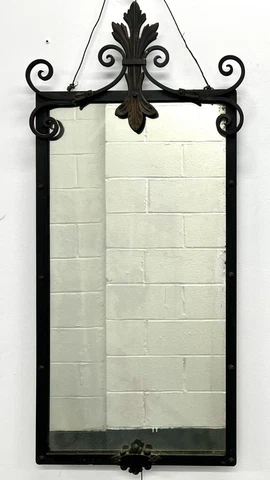 Real Art Deco (1920s) Ornate Wrought Iron Mirror Cover