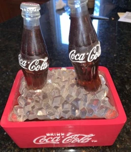 Vintage Coca Cola Light Up Box Display 2 Bottles on Ice in Cooler Tested! - Picture 1 of 6