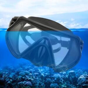Swim Dive Mask Anti-fog Tempered Lens Goggles Silicone Adults Waterproof