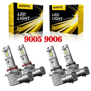 4x 9005 9006 LED Headlight Bulbs High Low Beam Kit 6500K Xenon Super White AUC - Picture 1 of 9