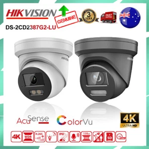 Original Hikvision 4K 8MP Acusense ColorVu IP Camera DS-2CD2387G2-LU w/MIC PoE - Picture 1 of 18