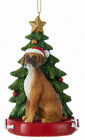 Boxer Christmas Tree Ornament