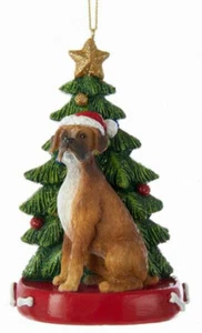 Boxer Christmas Tree Ornament - Picture 1 of 1