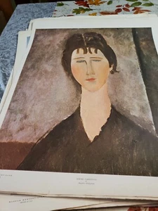 Obras maestras de museo, EE. UU. JOVEN PARISINA, estampado artístico de Amadeo Modigliani - Imagen 1 de 10