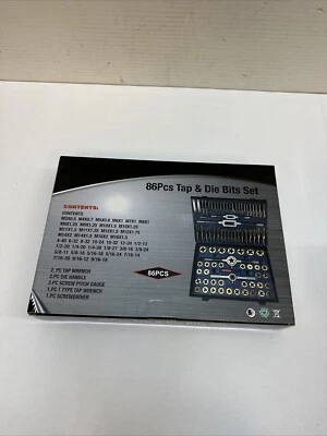 Juego combinado de 86 piezas de grifos y troqueles SAE y herramientas métricas Foto 1 de 3