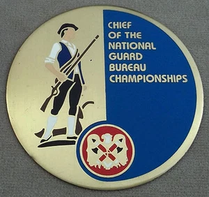Chief Of The NG Bureau Championships Self Adhesive Metal Emblem Enamel Finish - Picture 1 of 1