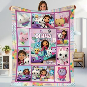 Personalized Gabby’s Dollhouse Fleece Blanket, Dollhouse Party, Gabby's Dollhous - Picture 1 of 2