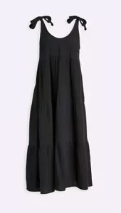 Vestido midi de lino para mujer Petal & Pup - negro - talla: pequeño - Imagen 1 de 1