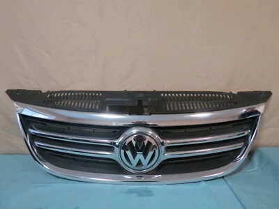 ✅ 09 10 11 Tiguan Front Upper Bumper Grille Grill Mesh Panel Black Chrome OEM - Image 1 of 4