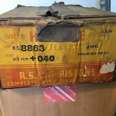 Opel 10,47/11,3 hp 1,2,1,3 litros cadete, Olympia +,040"" pistones 1931/35 Foto 1 de 4