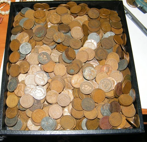 50 Vintage Circulated Pennies 1901 -1958 Cover