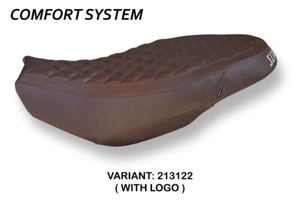 Vintage Comfort Sattelbezug braun Ducati Scrambler Logo 400/800/1100 15-23 - Bild 1 von 5