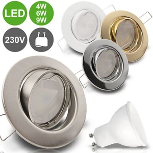 LED Spot Einbaustrahler 230V Set Decken Einbau GU10 4W 6W 9W Leuchte DECO - Bild 1 von 29