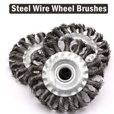 Stahl Drahtbürste für Winkelschleifer Scheibenbürste Ø 100 125 150 mm - Bild 1 von 4