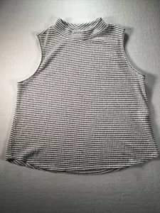 Chico's Zenergy Knit Tank Top Womens Size 3 Striped Gray White - Picture 1 of 13